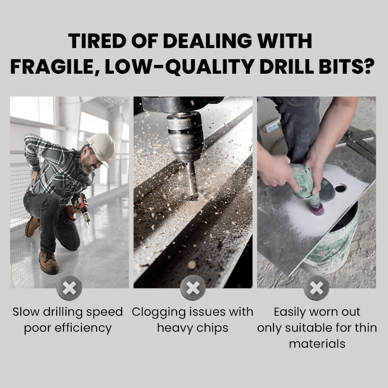 Drill Bits for Wood, Malleable Iron, Aluminium, Plastic