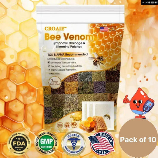 🌿 Buy 1 Get 1 FREE – Bee Venom Lymphatic Drainage & Slimming Foot Patches 👣
