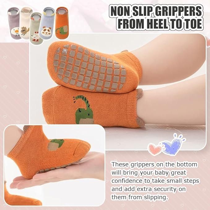 Antislip Socks For New Born Baby (5 pc set)