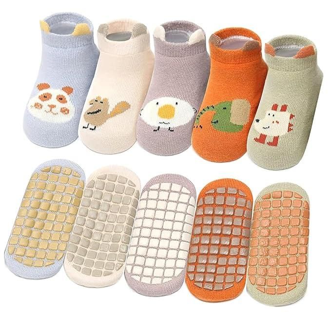 Antislip Socks For New Born Baby (5 pc set)